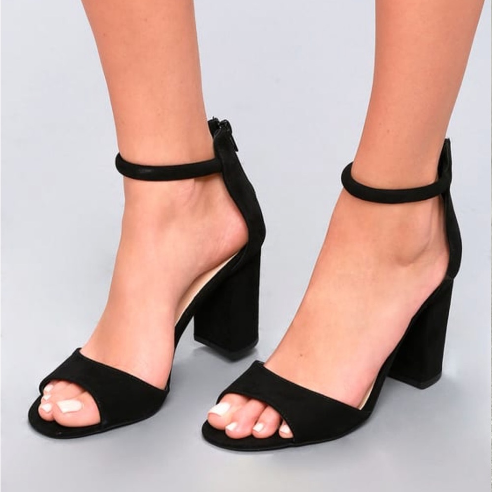 Lulus Sidecar Ankle Strap Heels